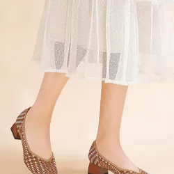 Houndstooth Pointed-Toe Shoes Pumps