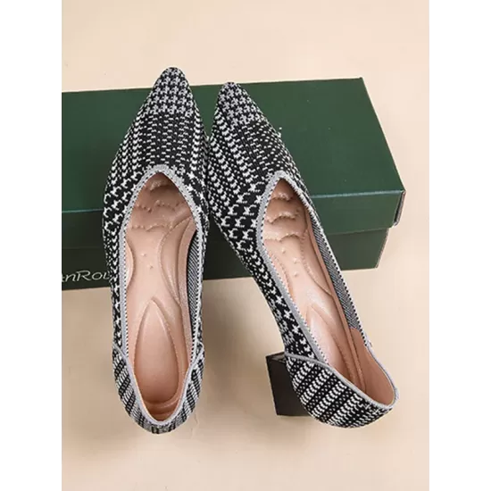 Houndstooth Pointed-Toe Shoes Pumps Houndstooth Pointed-Toe Shoes Pumps