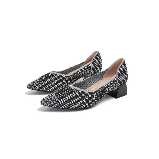 Houndstooth Pointed-Toe Shoes Pumps Houndstooth Pointed-Toe Shoes Pumps
