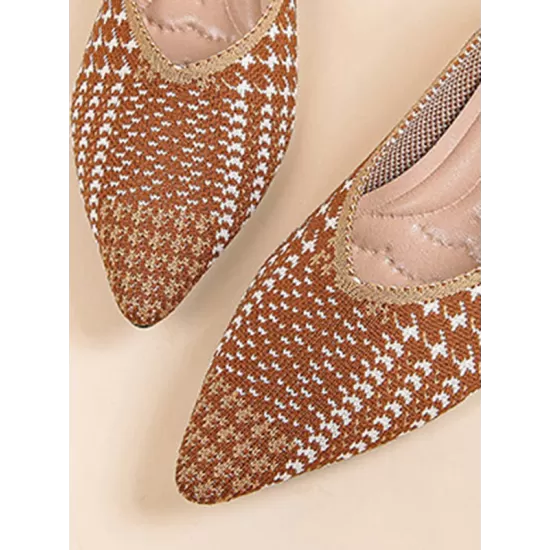 Houndstooth Pointed-Toe Shoes Pumps Houndstooth Pointed-Toe Shoes Pumps
