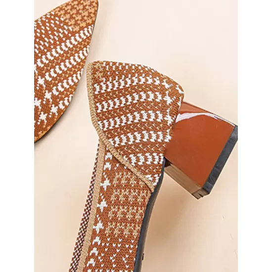 Houndstooth Pointed-Toe Shoes Pumps Houndstooth Pointed-Toe Shoes Pumps