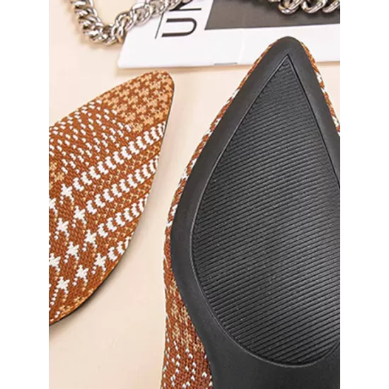 Houndstooth Pointed-Toe Shoes Pumps Houndstooth Pointed-Toe Shoes Pumps
