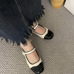 Round Cut Round-Toe Split-Joint Mary Janes