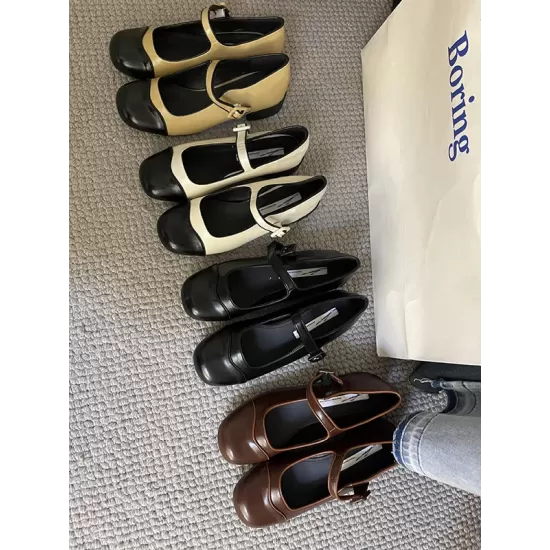 Round Cut Round-Toe Split-Joint Mary Janes Round Cut Round-Toe Split-Joint Mary Janes