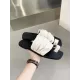 Contrast Color Pleated Slippers Contrast Color Pleated Slippers