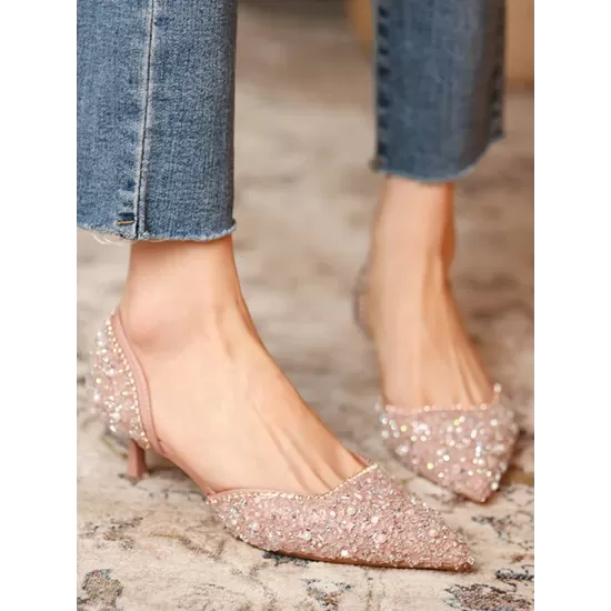 Rhinestone Shiny Pumps Rhinestone Shiny Pumps