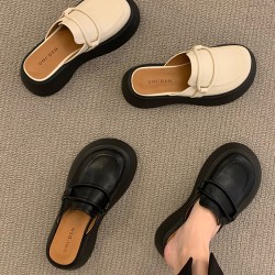 Round-Toe Slippers&Mules Platform Shoes Loafers
