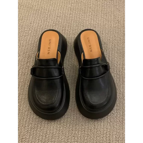Round-Toe Slippers&Mules Platform Shoes Loafers Round-Toe Slippers&Mules Platform Shoes Loafers