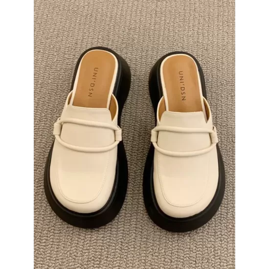 Round-Toe Slippers&Mules Platform Shoes Loafers Round-Toe Slippers&Mules Platform Shoes Loafers