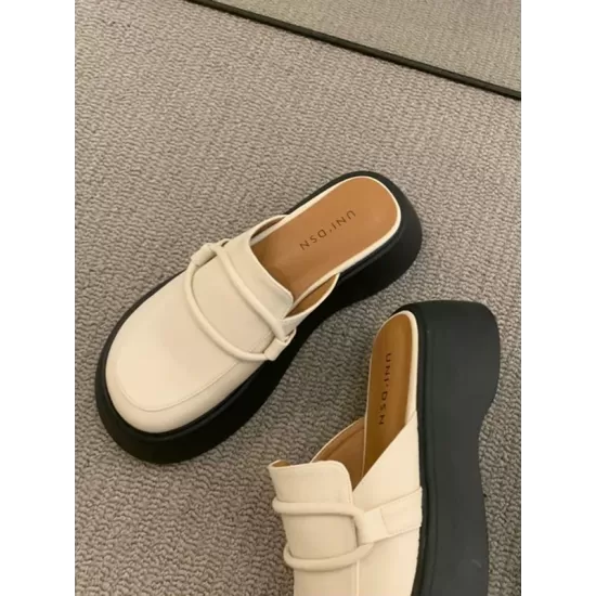 Round-Toe Slippers&Mules Platform Shoes Loafers Round-Toe Slippers&Mules Platform Shoes Loafers