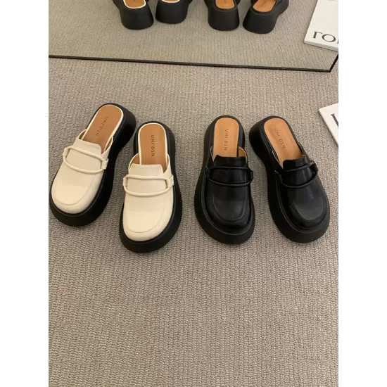 Round-Toe Slippers&Mules Platform Shoes Loafers Round-Toe Slippers&Mules Platform Shoes Loafers
