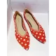 Contrast Color Pointed-Toe Polka-Dot V-Cut Low Heels Flat Shoes Contrast Color Pointed-Toe Polka-Dot V-Cut Low Heels Flat Shoes