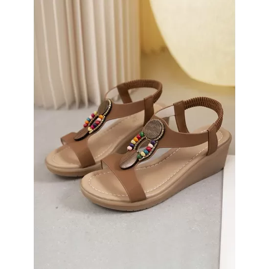 Elasticity Open Toe Peep Toe Wedges & Flatform Sandals Elasticity Open Toe Peep Toe Wedges & Flatform Sandals
