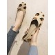 Breathable Contrast Color Leopard Flat Shoes Breathable Contrast Color Leopard Flat Shoes