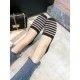 Breathable Contrast Color Striped Flat Shoes Breathable Contrast Color Striped Flat Shoes