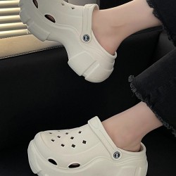 Hollow Round-Toe Slider Sandals Platform Shoes Crocs