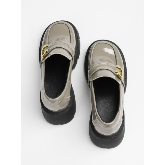 Round-Toe Split-Joint Loafers Round-Toe Split-Joint Loafers