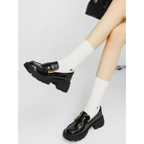 Round-Toe Split-Joint Loafers Round-Toe Split-Joint Loafers