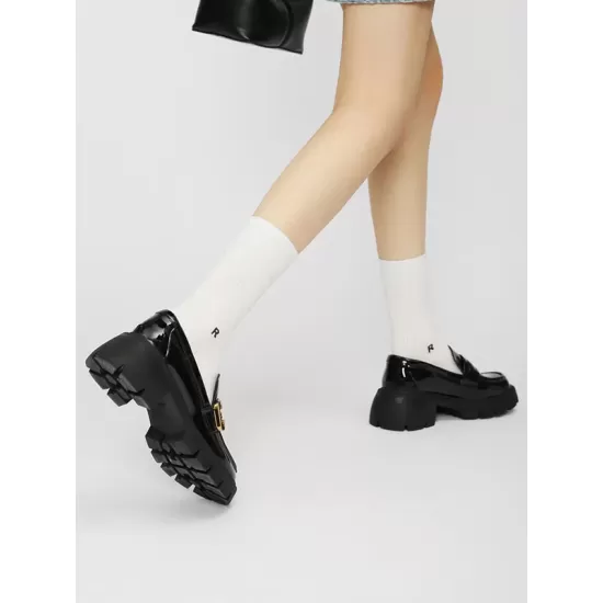 Round-Toe Split-Joint Loafers Round-Toe Split-Joint Loafers