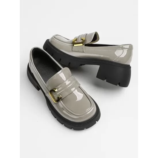 Round-Toe Split-Joint Loafers Round-Toe Split-Joint Loafers
