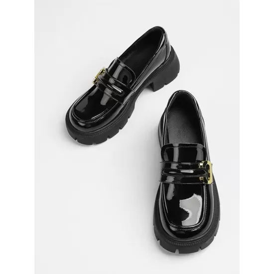 Round-Toe Split-Joint Loafers Round-Toe Split-Joint Loafers