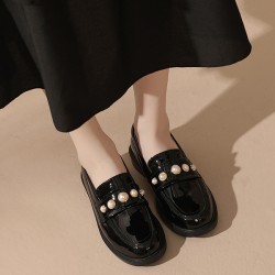 Round-Toe Split-Joint Loafers
