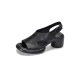 Hollow Open Toe Solid Color Block Heel Sandals Hollow Open Toe Solid Color Block Heel Sandals