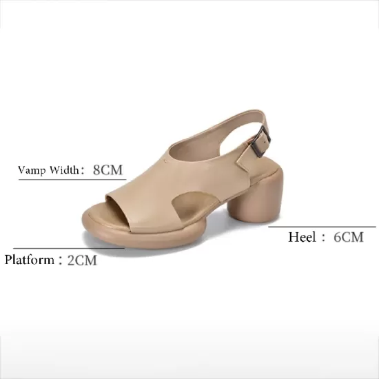 Hollow Open Toe Solid Color Block Heel Sandals Hollow Open Toe Solid Color Block Heel Sandals