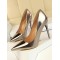 Pointed-Toe Shallow Cut Solid Color Scarpin Salto Pumps