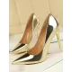 Pointed-Toe Shallow Cut Solid Color Scarpin Salto Pumps Pointed-Toe Shallow Cut Solid Color Scarpin Salto Pumps