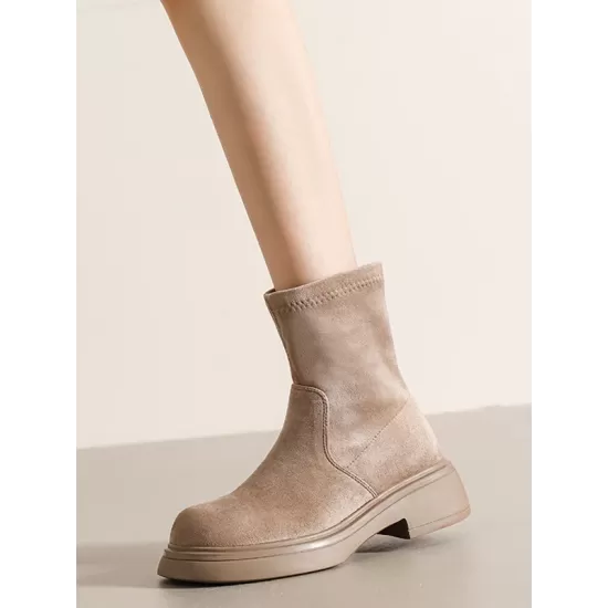 Round-Toe Split-Joint Boots Round-Toe Split-Joint Boots