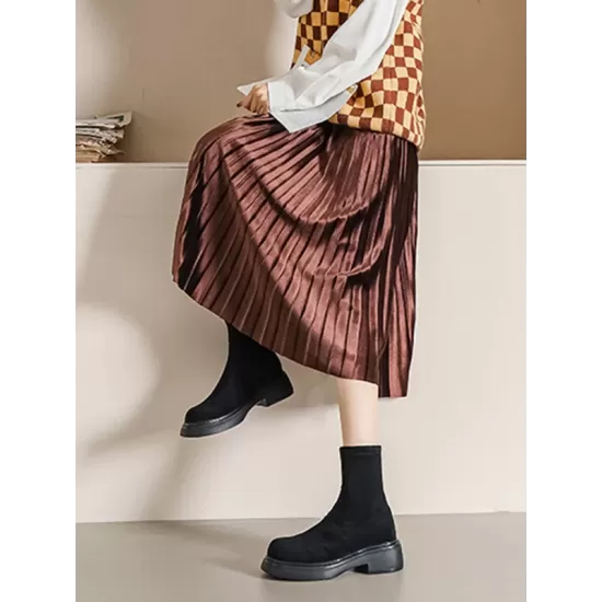 Round-Toe Split-Joint Boots Round-Toe Split-Joint Boots