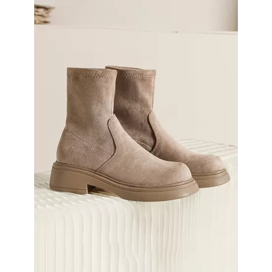Round-Toe Split-Joint Boots Round-Toe Split-Joint Boots