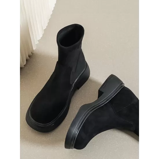 Round-Toe Split-Joint Boots Round-Toe Split-Joint Boots