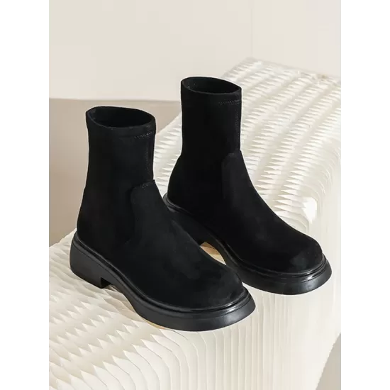 Round-Toe Split-Joint Boots Round-Toe Split-Joint Boots