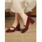Round-Toe Shallow Cut Split-Joint Pumps Mary Janes