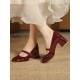 Round-Toe Shallow Cut Split-Joint Pumps Mary Janes Round-Toe Shallow Cut Split-Joint Pumps Mary Janes