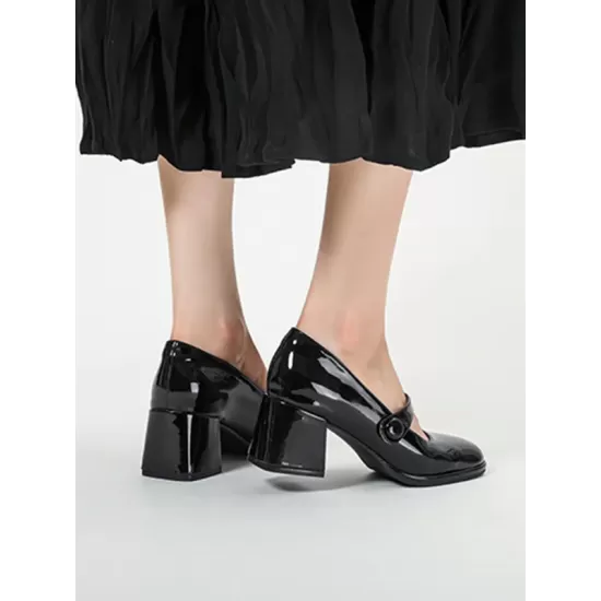 Round-Toe Shallow Cut Split-Joint Pumps Mary Janes Round-Toe Shallow Cut Split-Joint Pumps Mary Janes