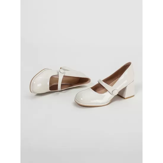 Round-Toe Shallow Cut Split-Joint Pumps Mary Janes Round-Toe Shallow Cut Split-Joint Pumps Mary Janes
