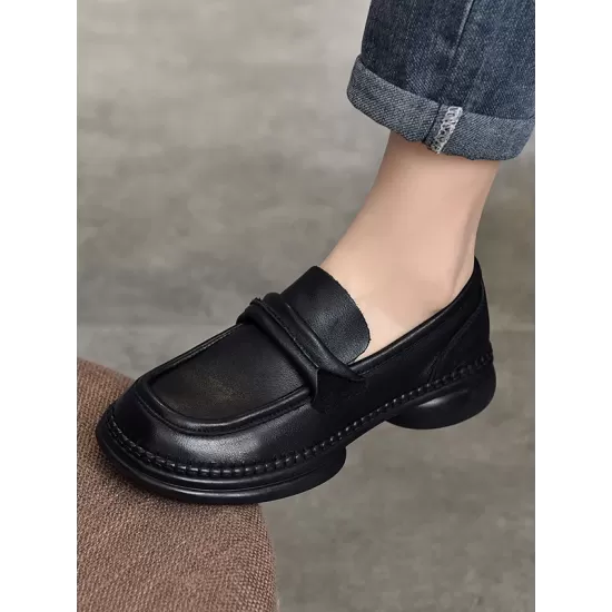 Round-Toe Solid Color Square-Toe Shoes Round-Toe Solid Color Square-Toe Shoes