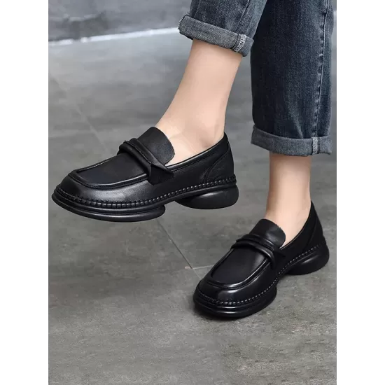 Round-Toe Solid Color Square-Toe Shoes Round-Toe Solid Color Square-Toe Shoes
