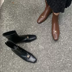 Split-Joint Square-Toe Boots