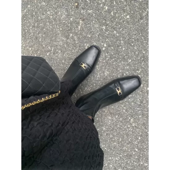 Split-Joint Square-Toe Boots Split-Joint Square-Toe Boots