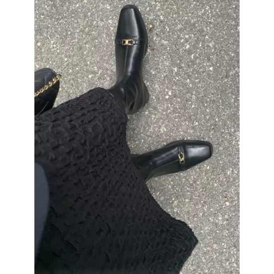 Split-Joint Square-Toe Boots Split-Joint Square-Toe Boots