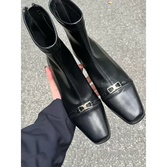 Split-Joint Square-Toe Boots Split-Joint Square-Toe Boots
