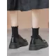 Round-Toe Split-Joint Platform Shoes Loafers Round-Toe Split-Joint Platform Shoes Loafers
