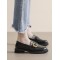 Round-Toe Split-Joint Platform Shoes Loafers