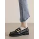 Round-Toe Split-Joint Platform Shoes Loafers Round-Toe Split-Joint Platform Shoes Loafers