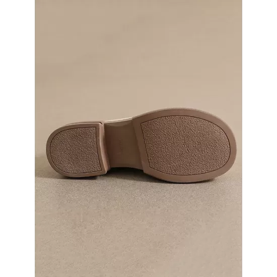 Round-Toe Split-Joint Platform Shoes Loafers Round-Toe Split-Joint Platform Shoes Loafers