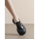 Lace-Up Round-Toe Split-Joint Loafers Lace-Up Round-Toe Split-Joint Loafers